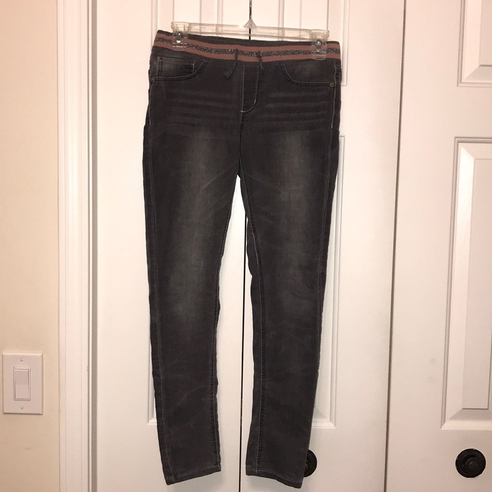 SO Dark Gray Knit Waist Jeggings Size 14